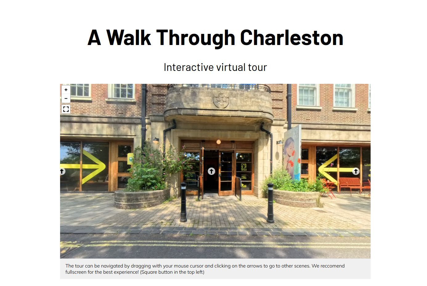 An image of the webpage that was created