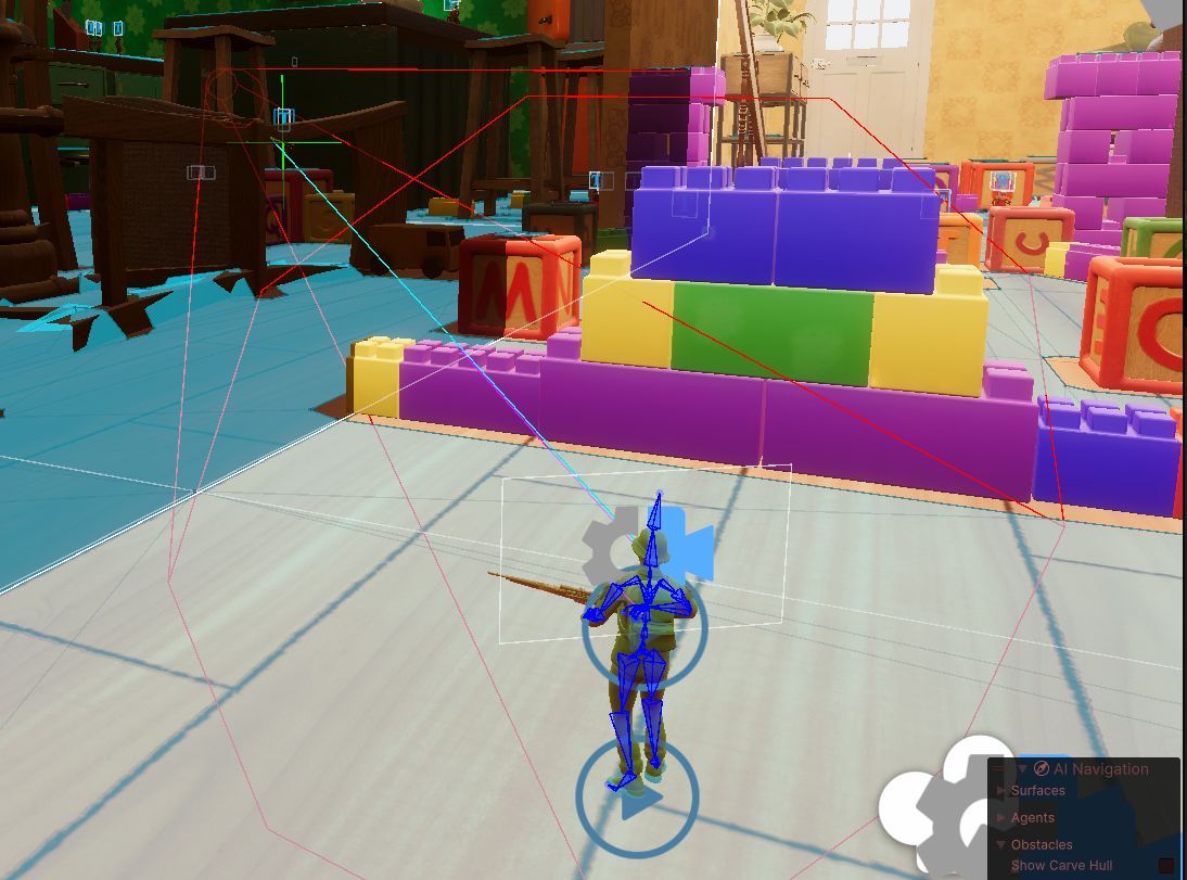 An in game screenshot showing the way the bullet moves