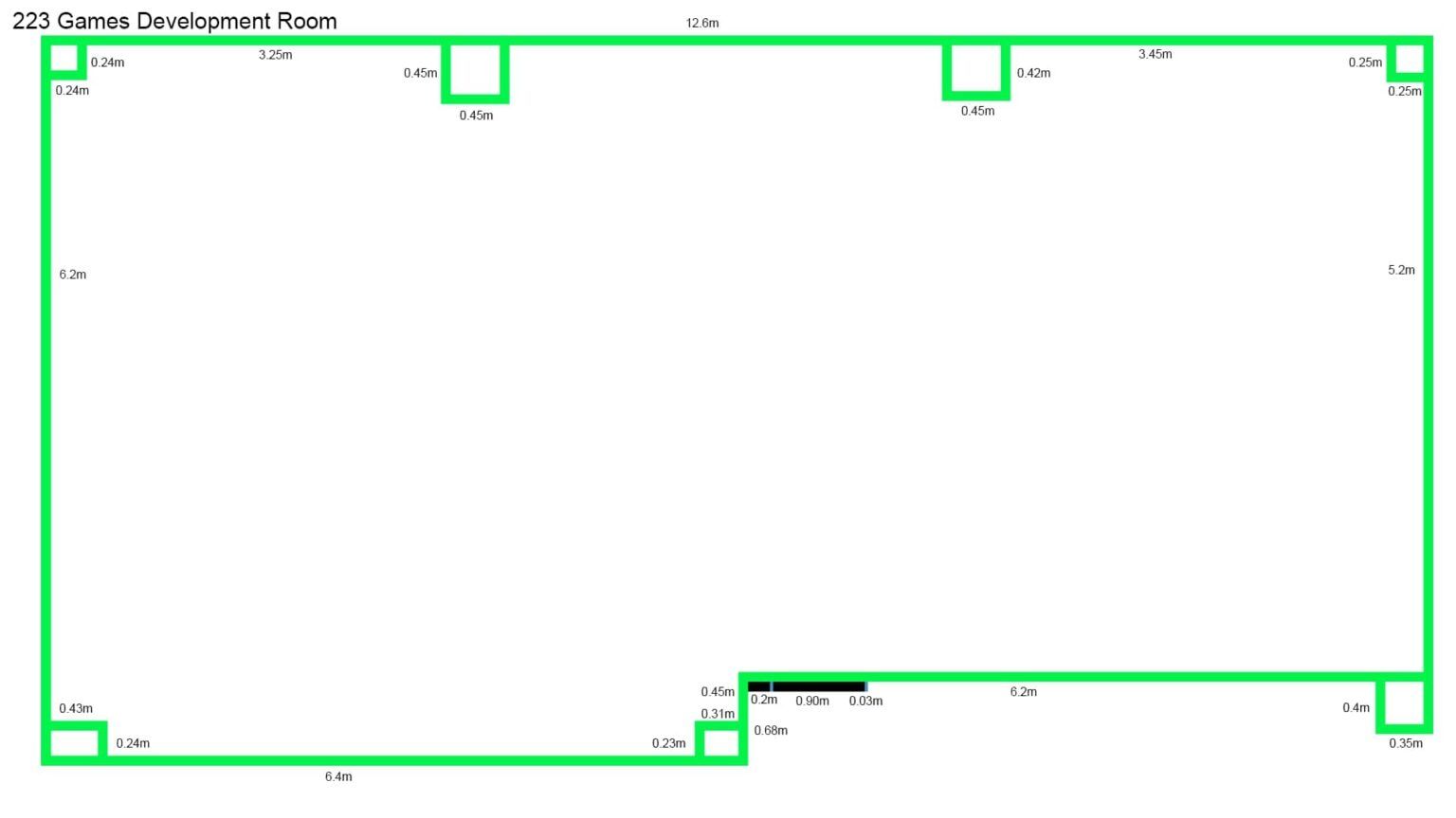 An example floorplan of room 223
